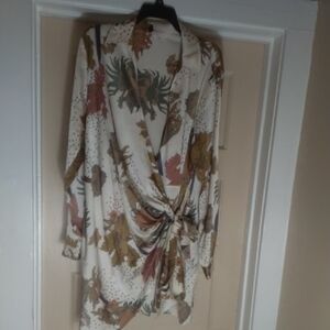 Floral Print Long Sleeve Dress